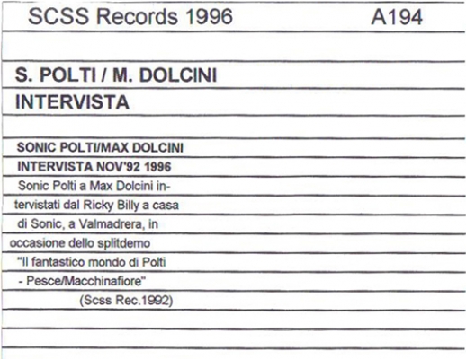 a194 sonic polti + max dolcini: intervista 1992